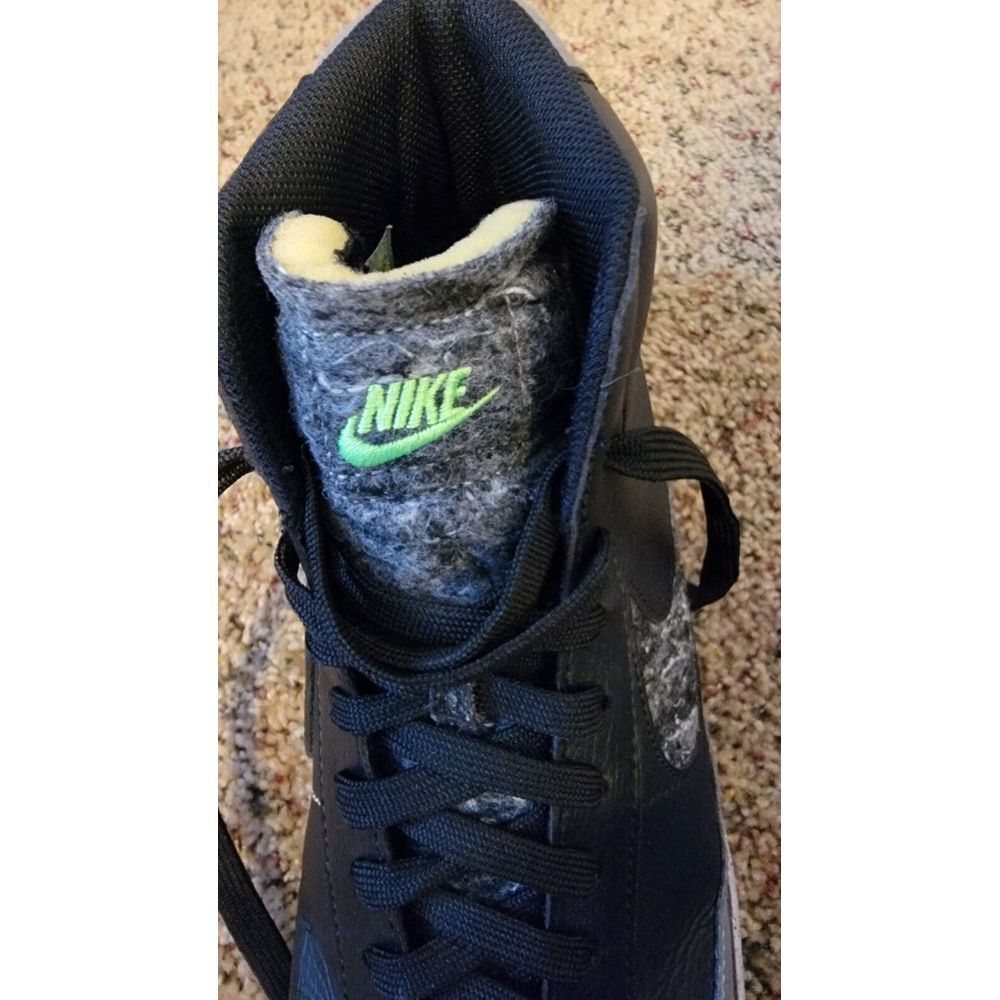 Size 13 - Nike Blazer '77 Vintage Mid Recycled Wool Pack - Black Electric Green - Picture 7 of 9